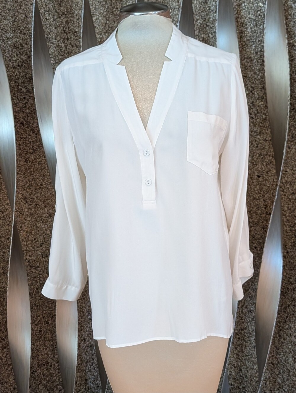 ACROBAT silk popover blouse M